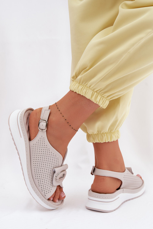 Dames sandalen Dames Met sierlijk Detalem grijs Deliva