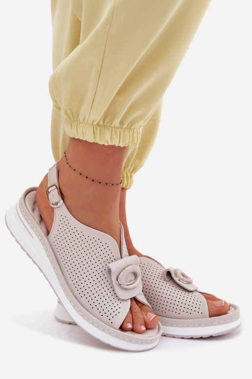 Dames sandalen Dames Met sierlijk Detalem grijs Deliva