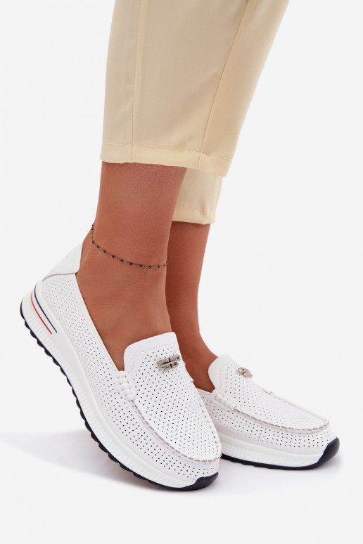 Mokassins für DamenErmöglichtturalnej Skóry Zueiße Farbe Demela