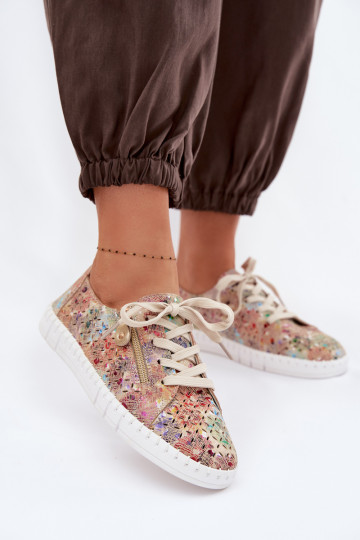 Chaussures en daim ajourées pour femmes Kamelia de différentes couleurs