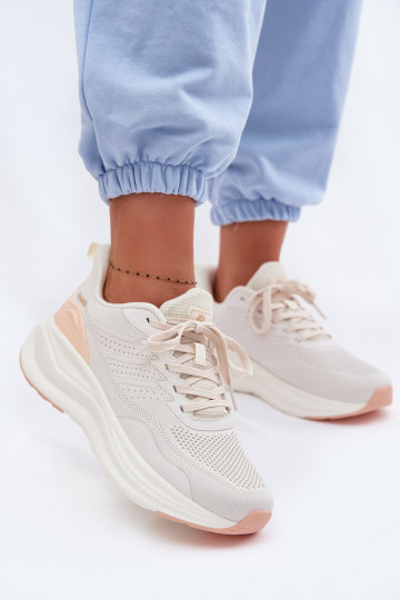 Dames sportschoenen met platform Gelirae zandkleurig 2