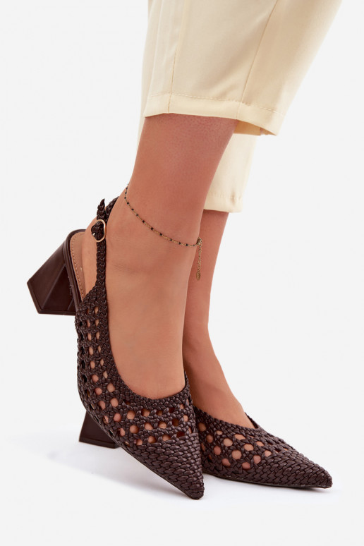 met patronen Damessandalen met hoge hakken CzekoladoIne Kedira