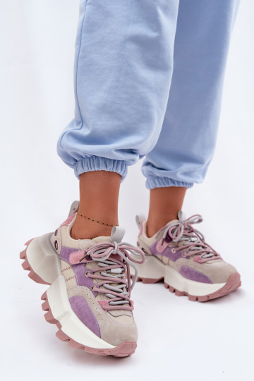 Violette suède dames sportschoenen GOE TT2N4026