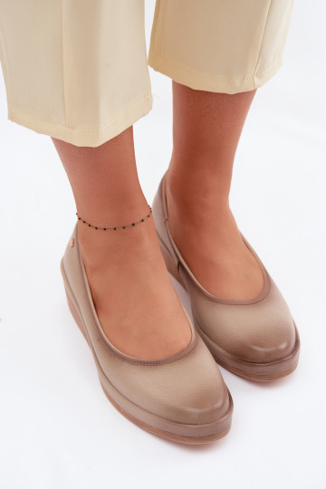 Peau chaussures Féminin avec une plateforme Vinceza 39987 beige