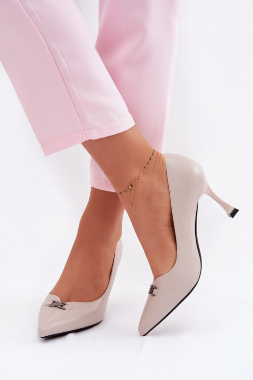 chaussures à talons hauts Avec des décorations Detalem Vinceza 62291 couleur grise