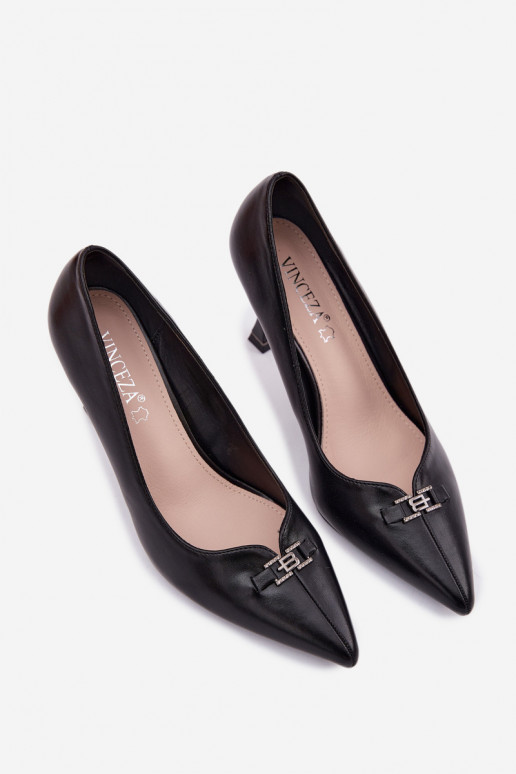 chaussures à talons hauts Avec des décorations Detalem Vinceza 62291 couleur noire