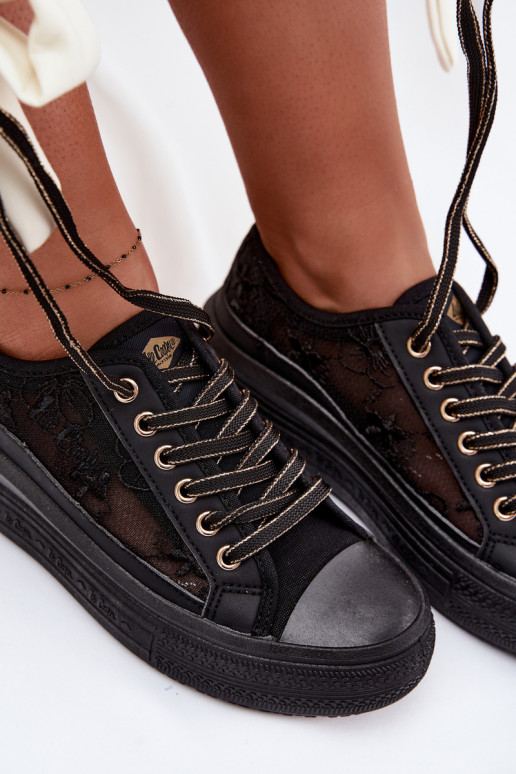 Chaussures de loisirs avec de la dentelle avec une plateforme Lee Cooper LCDANS-26-44-4479 couleur noire