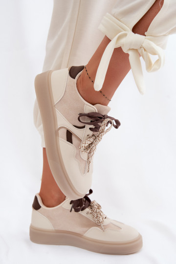 Sneakers model schoenen DamesPodInójnymi SznuróInkami ivoor Relisa