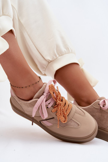 Chaussures modèle baskets FémininPodÀójnymi SznuróÀkami marron Relisa