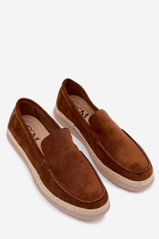 Mocassins espadrilles voor mannen bruine kleur Rexton
