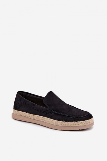 Rexton Herren Mokassins Espadrilles in schwarz