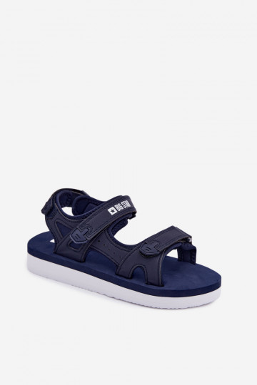 Sandales de style sportif avec plateforme pour femmes Big Star LL274792 bleu foncé