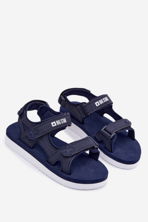 Dames Sportieve stijl sandalen met platform Big Star LL274792 donkerblauIn