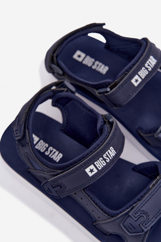 Feminin Sportlicher Stil Sandalen mit einer Plattform Big Star LL274792 Dunkelblau