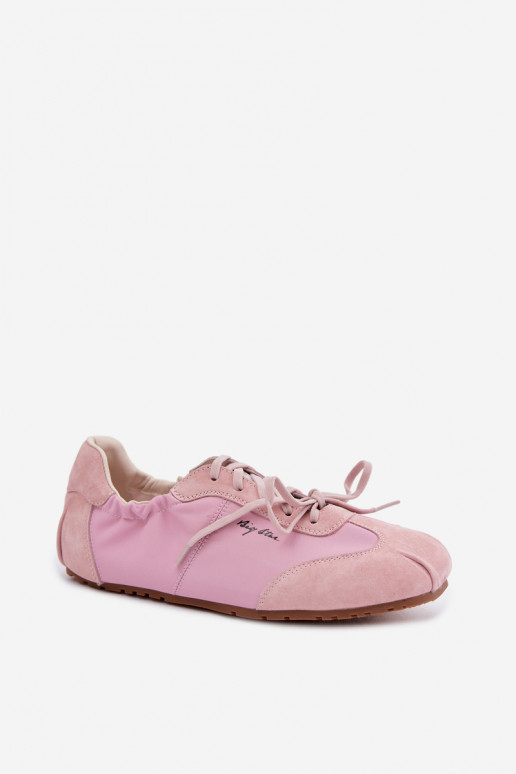 en daim Chaussures modèle baskets Bas femme Big Star TT274600 couleur rose