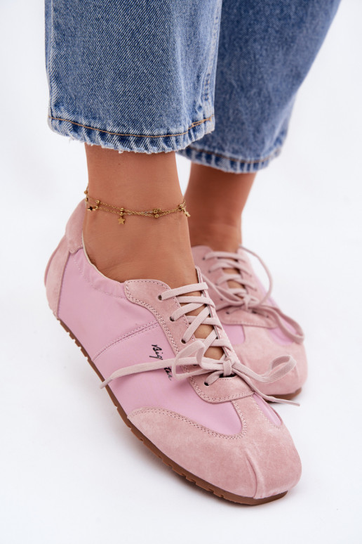 van suède Sneakers model schoenen Lage dames Big Star TT274600 roze