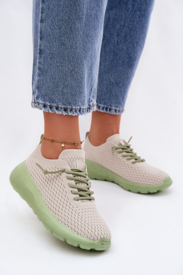 Dames sportschoenen zandkleurig Helinae 2