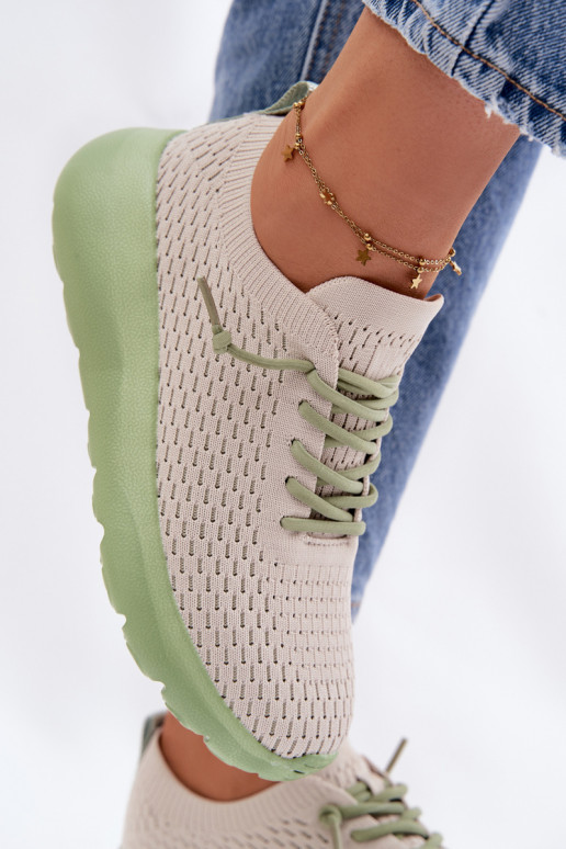 materiaal sportschoenen Dames beige Helinae