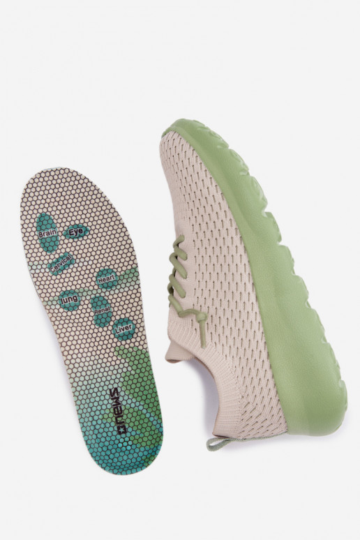 materiaal sportschoenen Dames beige Helinae