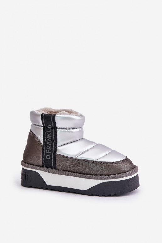 Faible Bottes de neige Sur une semelle épaisse D.Franklin DFSH371010 couleur argent