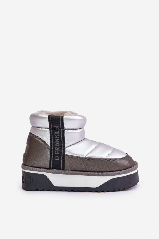 Faible Bottes de neige Sur une semelle épaisse D.Franklin DFSH371010 couleur argent