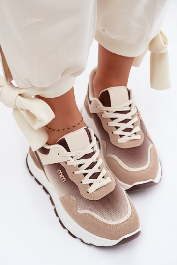 Chaussures modèle baskets Féminin avec une plateforme marron Lelmira
