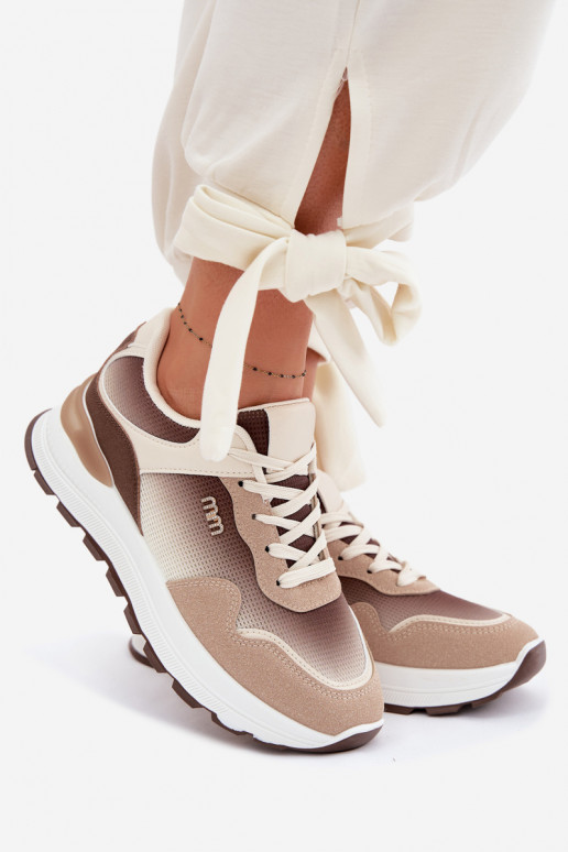 Sneakers model schoenen Dames met platform bruine kleur Lelmira