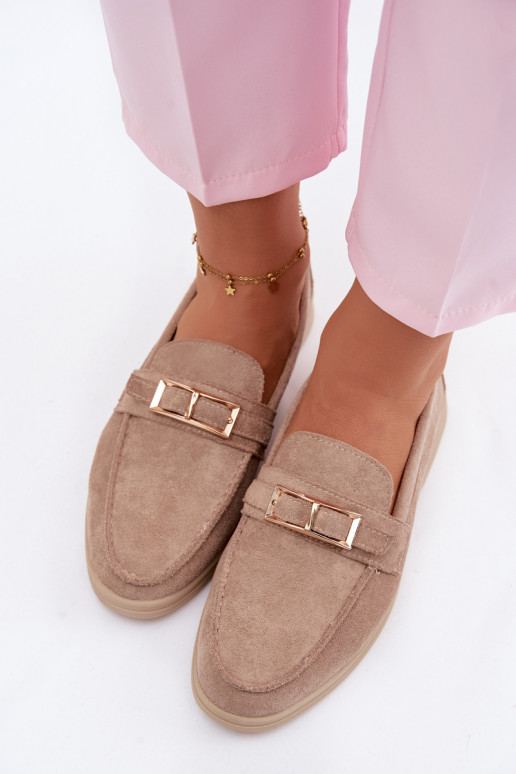 mocassins pour femmes avec boucles beige Belinae