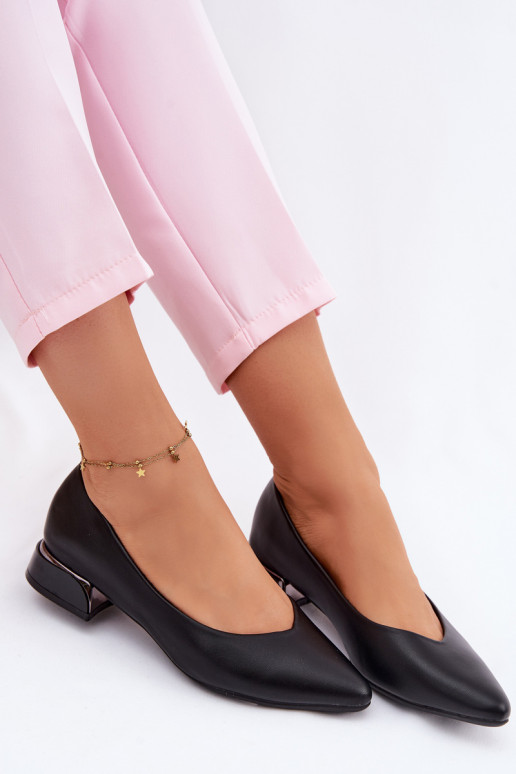 Ballerines Sur un talon bas Vinceza 62280 couleur noire