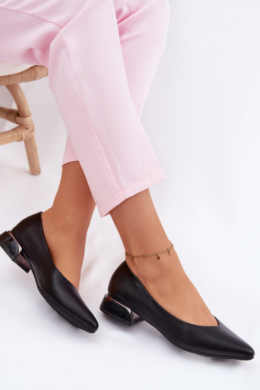 Ballerines Sur un talon bas Vinceza 62280 couleur noire