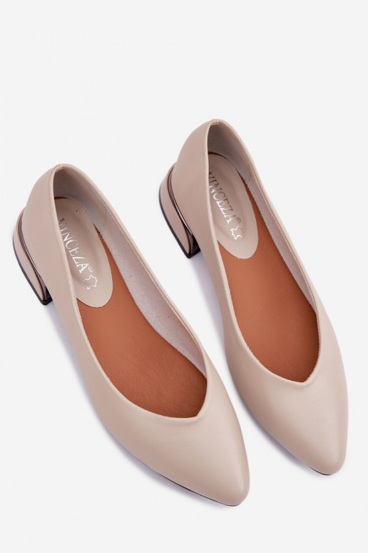 Ballerinas Auf niedrigem Absatz Vinceza 62280 Beige