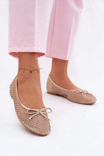 Gaas Ballerinas Met Decoratie Vinceza 62270 gouden kleur