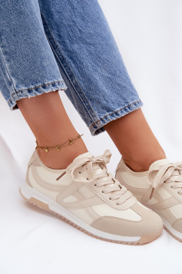 Sneakers Stilvollllschuhe Feminin Vinceza 11674 Beige