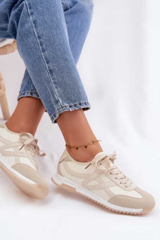 Sneakers model schoenen Dames Vinceza 11674 beige