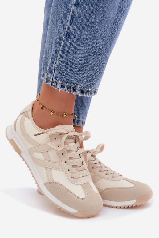 Sneakers Stilvollllschuhe Feminin Vinceza 11674 Beige