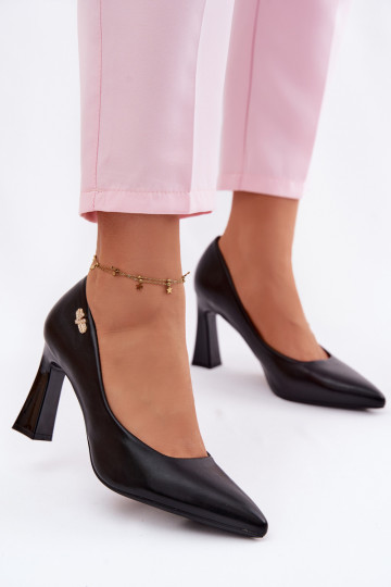 Style élégant Chaussures avec des talons Vinceza 62276 couleur noire