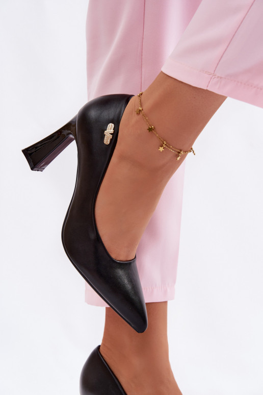 Eleganter Stil Schuhe mit Absätzen Vinceza 62276 schZuarze Farbe