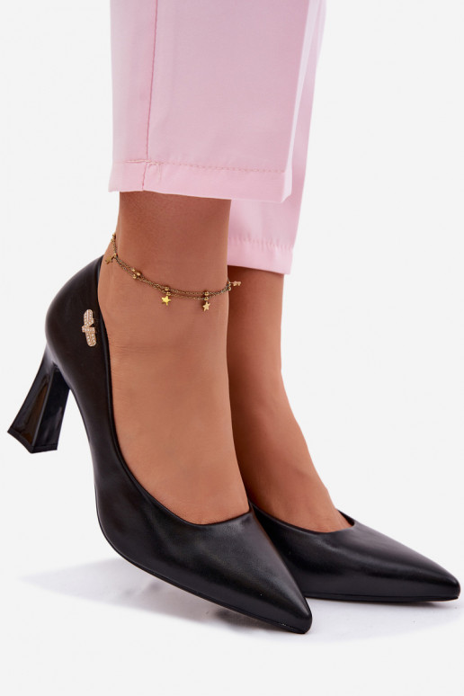 Style élégant Chaussures avec des talons Vinceza 62276 couleur noire