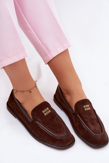Damen flache Mokassins Vinceza 62271 schokoladenfarbig