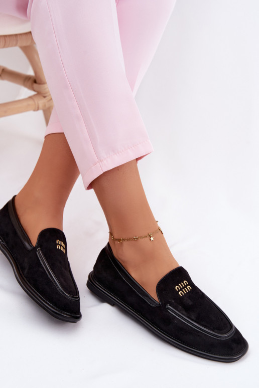 gleichschenklig Mokassins für DamenLamóZuką Vinceza 62271 schZuarze Farbe