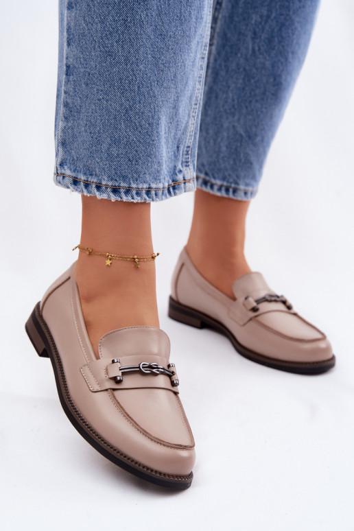 Mokassins für Damen Haut Vinceza 18132 Beige