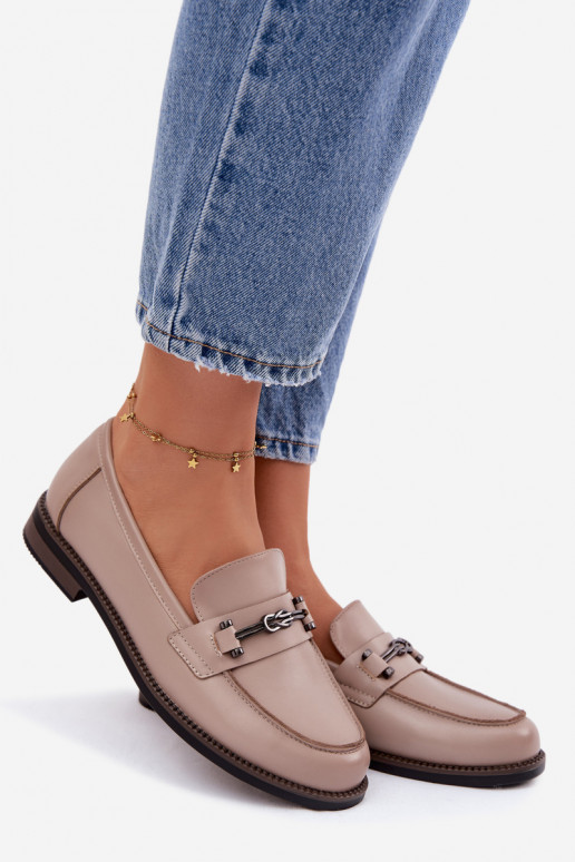 dames mocassins Leer Vinceza 18132 beige