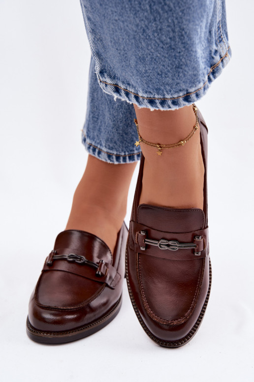 dames mocassins Leer Vinceza 18132 bruine kleur