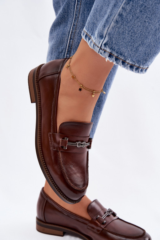 dames mocassins Leer Vinceza 18132 bruine kleur