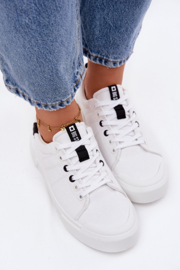 Big Star NN274444 casual schoenen Memory Foam System in witte kleur