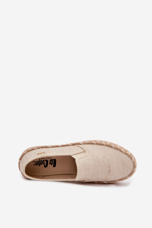 Espadrilles mit einer Plattform Mit Zopf Lee Cooper LCIN-26-31-4332 Beige