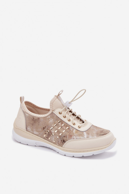 À motifs Peau chaussures Féminin D&A GR61-5990 beige