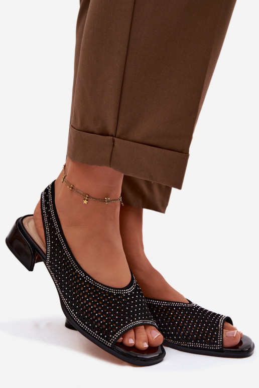 Versierd OpengeInerkte sandalen Dames van suède Op Klok D&A CR61-3131 zInart