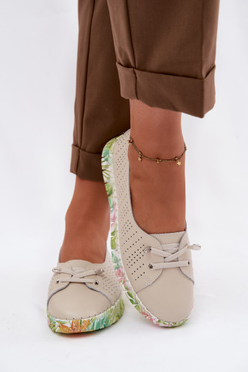 Bottes en cuir pour femmes S.Barski GR61-5970 couleur sable