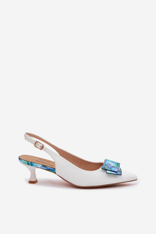 Haut Schuhe Feminin mit Absätzen mit Ornamenten D&A LZ61-2006 Zueiße Farbe